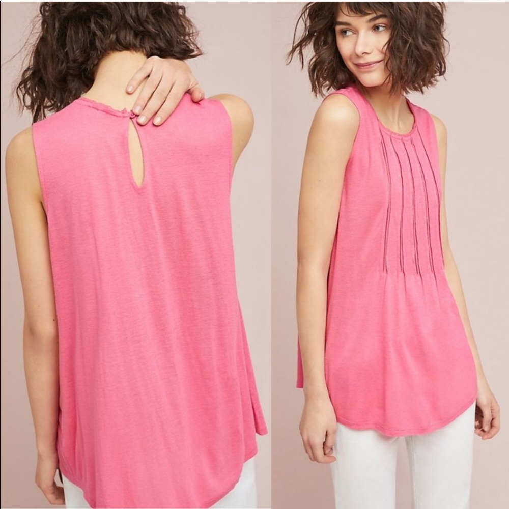 Anthropologie Akemi + Kin Pintucked Tunic Tank NWT
